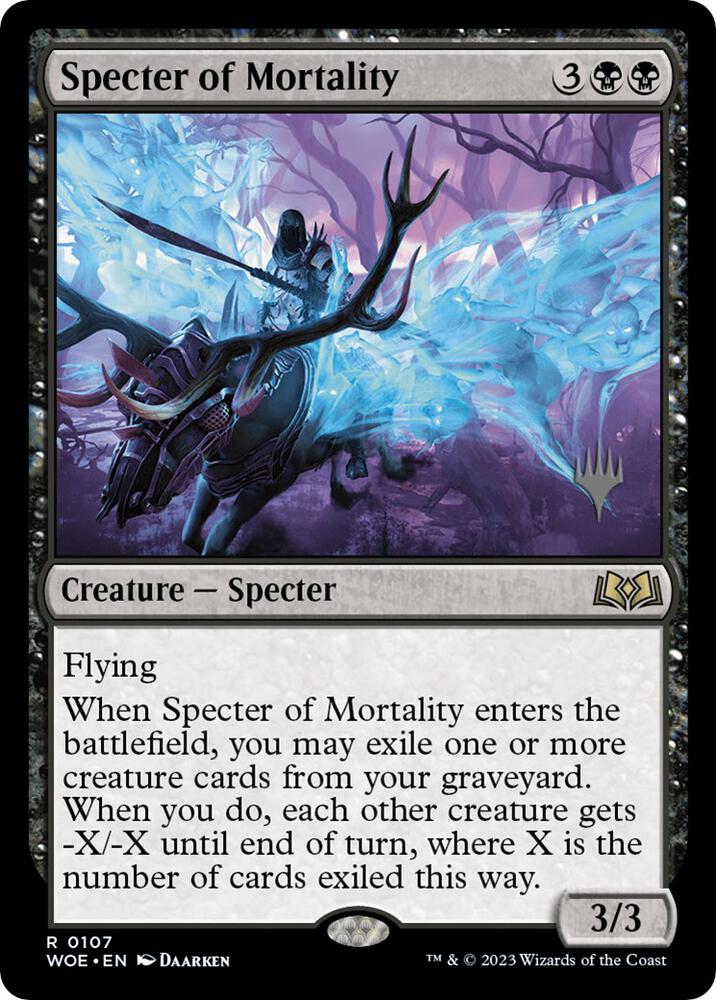 Specter of Mortality 107 card from Promo Pack: Wilds of Eldraine