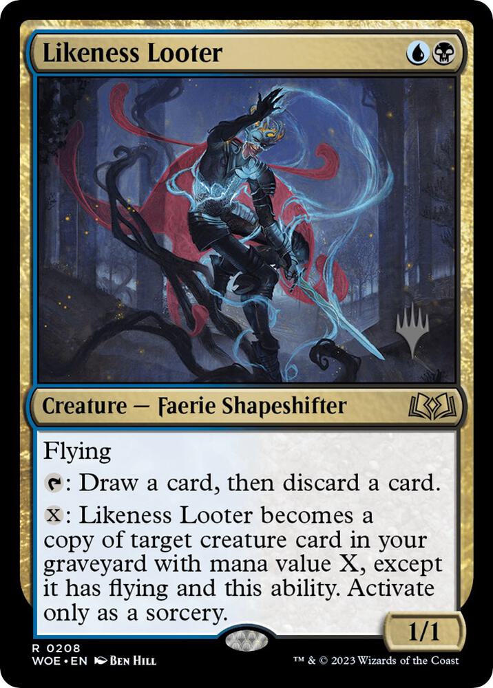 Likeness Looter 208 card from Promo Pack: Wilds of Eldraine