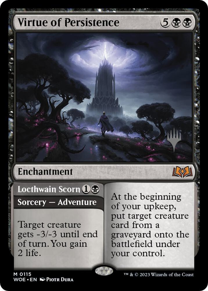Virtue of Persistence 115 card from Promo Pack: Wilds of Eldraine