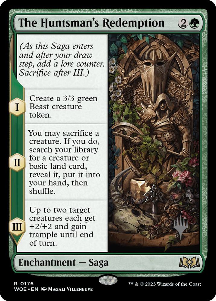 The Huntsman's Redemption 176 card from Promo Pack: Wilds of Eldraine