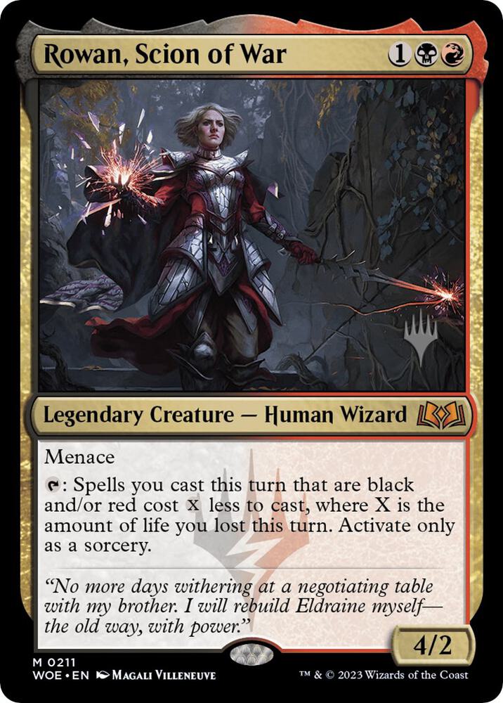 Rowan, Scion of War 211 card from Promo Pack: Wilds of Eldraine