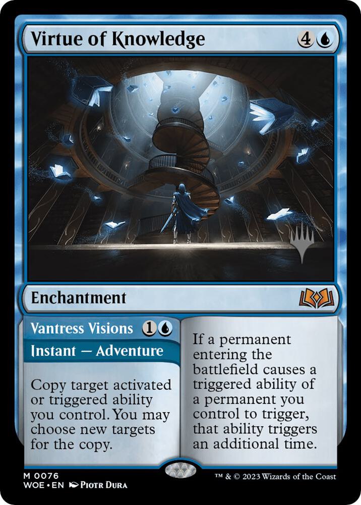 Virtue of Knowledge 76 card from Promo Pack: Wilds of Eldraine
