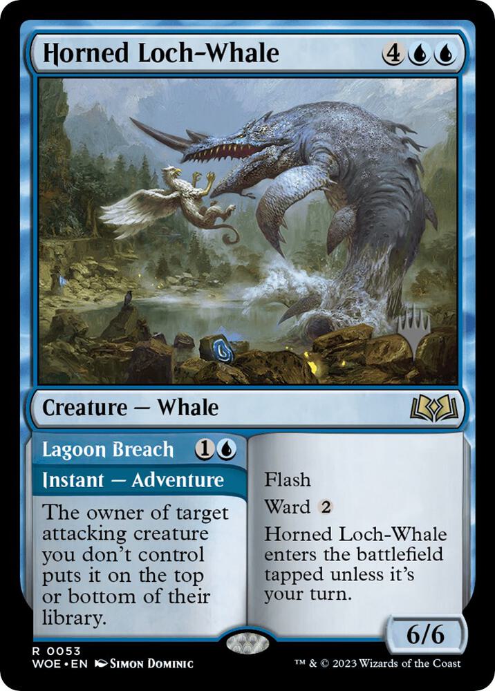 Horned Loch-Whale 53 card from Promo Pack: Wilds of Eldraine