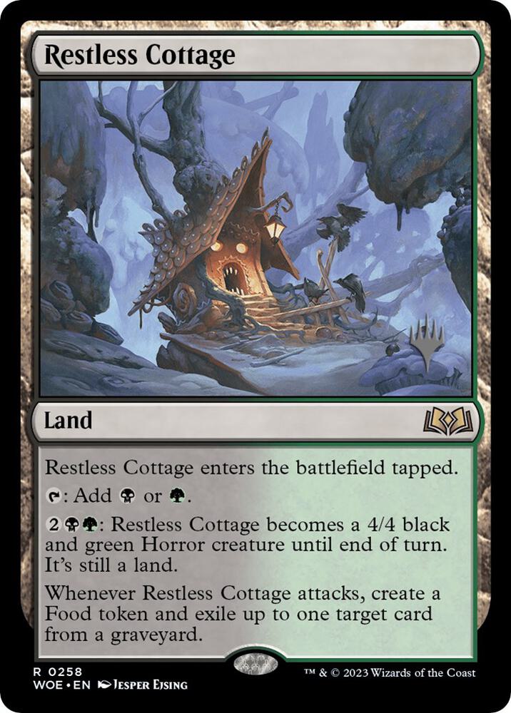 Restless Cottage 258 card from Promo Pack: Wilds of Eldraine