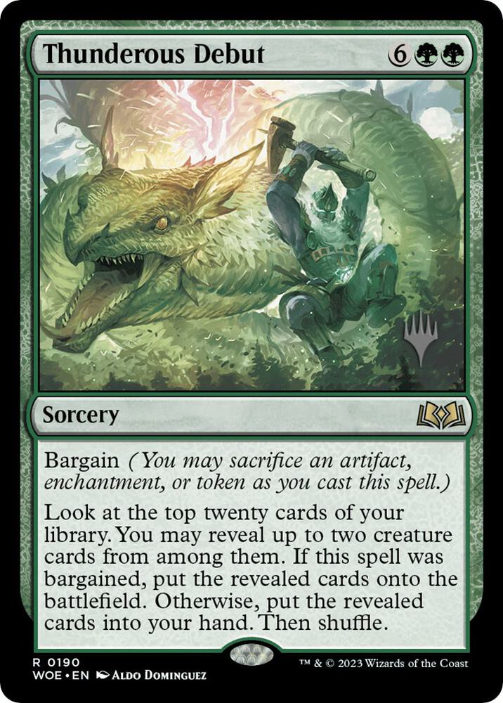 Thunderous Debut 190 card from Promo Pack: Wilds of Eldraine
