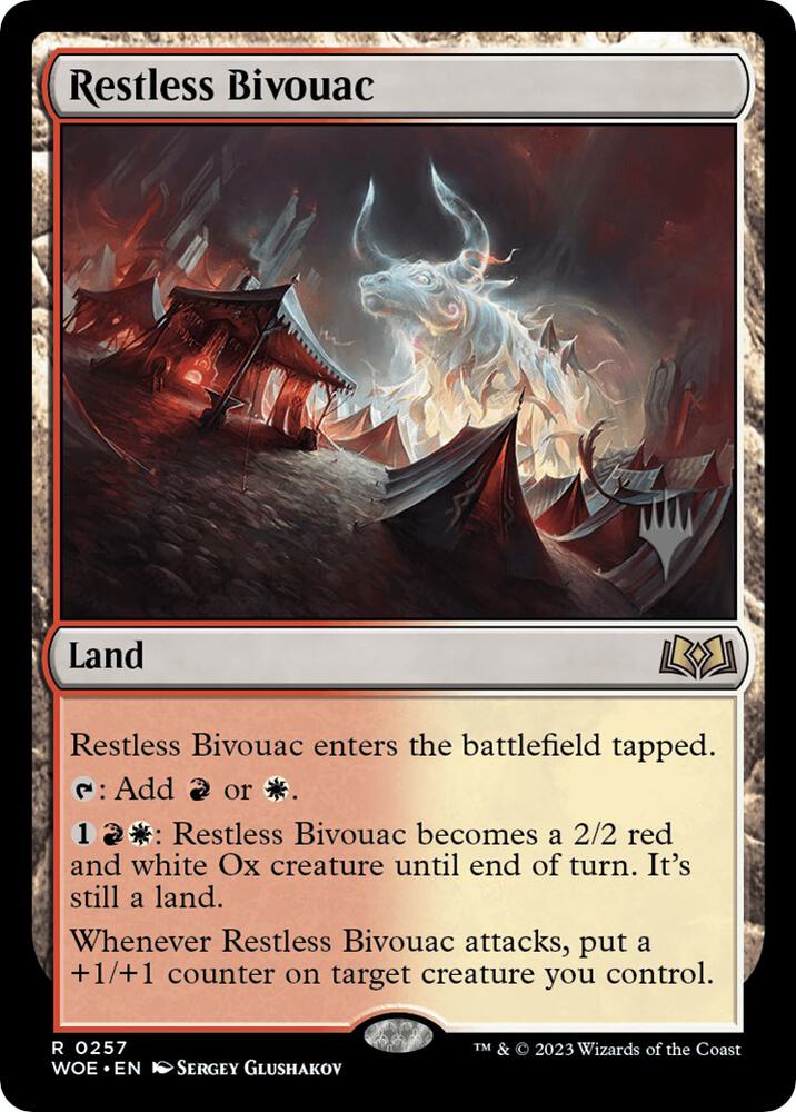 Restless Bivouac 257 card from Promo Pack: Wilds of Eldraine