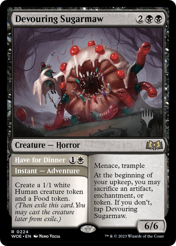 Devouring Sugarmaw 224 card from Promo Pack: Wilds of Eldraine
