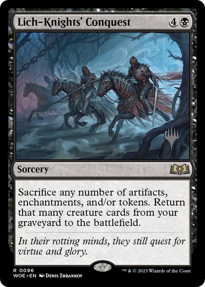 Lich-Knights' Conquest 96 card from Promo Pack: Wilds of Eldraine