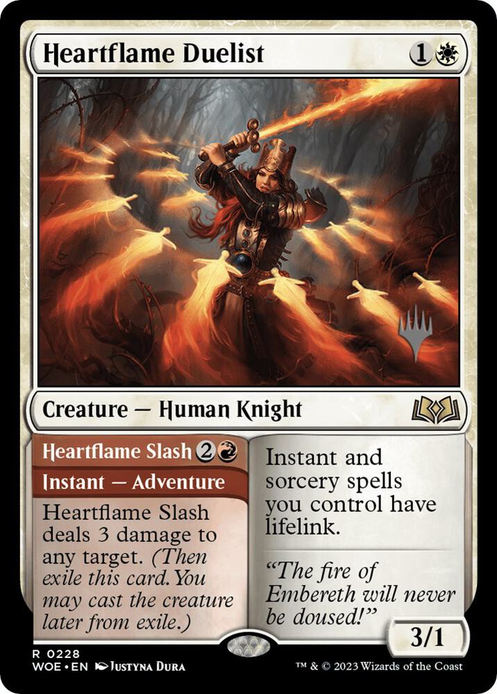 Heartflame Duelist 228 card from Promo Pack: Wilds of Eldraine