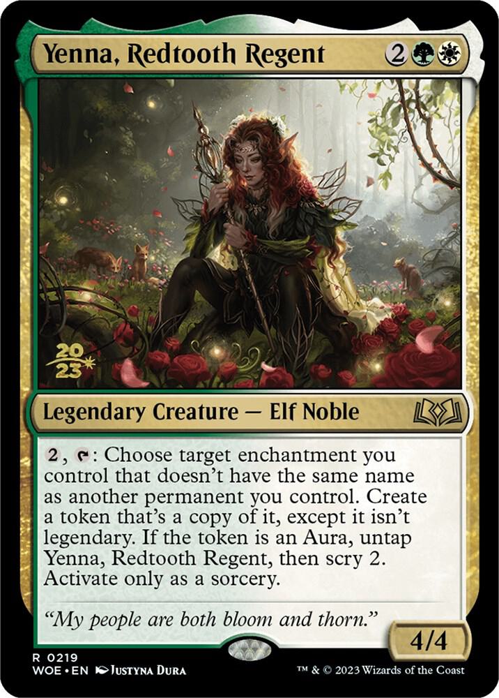 Yenna, Redtooth Regent 219 card from Prerelease Cards