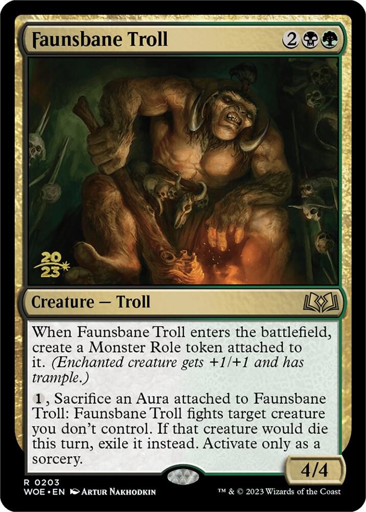Faunsbane Troll 203 card from Prerelease Cards