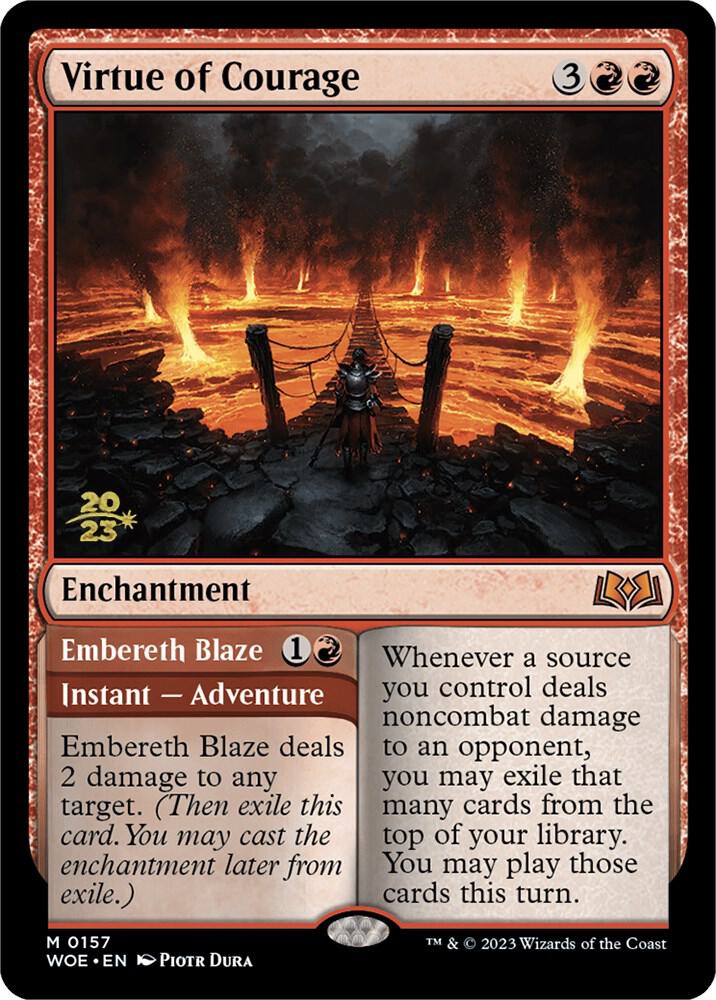 Virtue of Courage 157 card from Prerelease Cards
