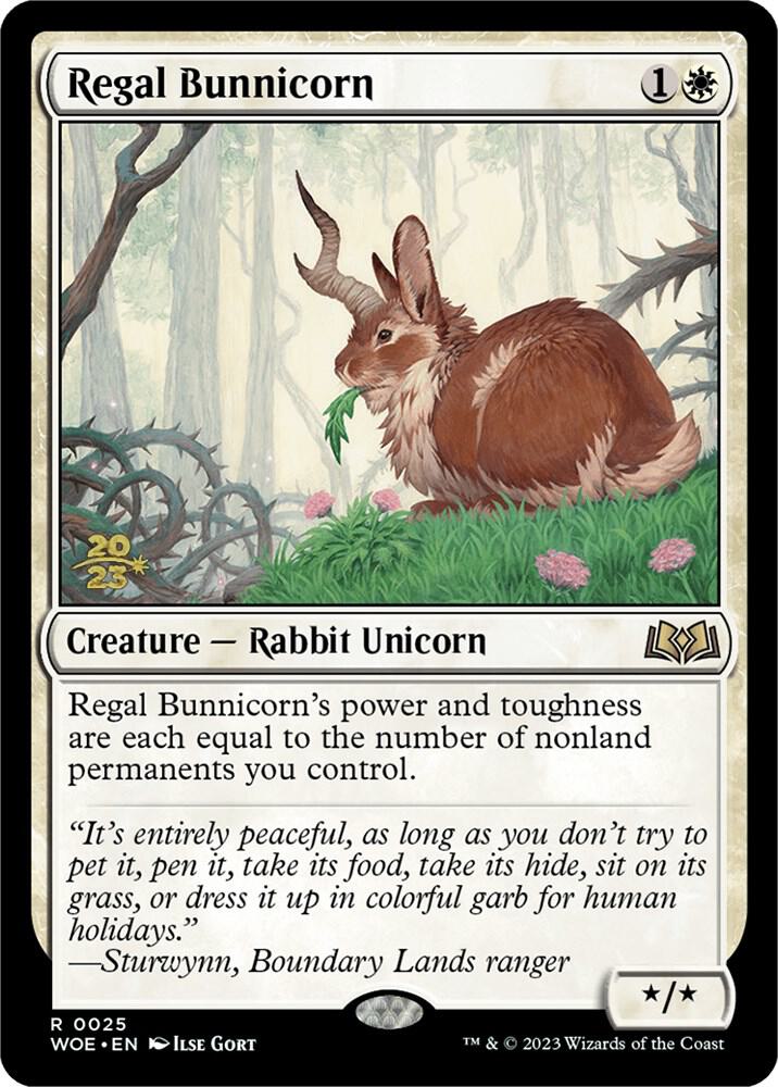 Regal Bunnicorn 25 card from Prerelease Cards