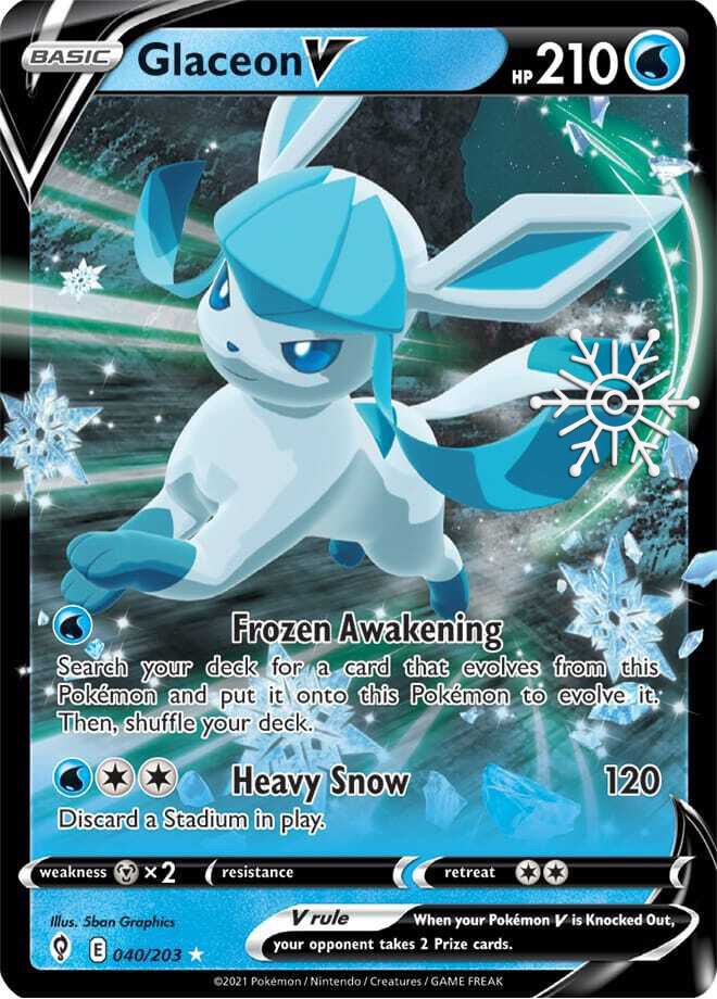 Glaceon V (Holiday Calendar) 040/203 card from Miscellaneous Cards & Products