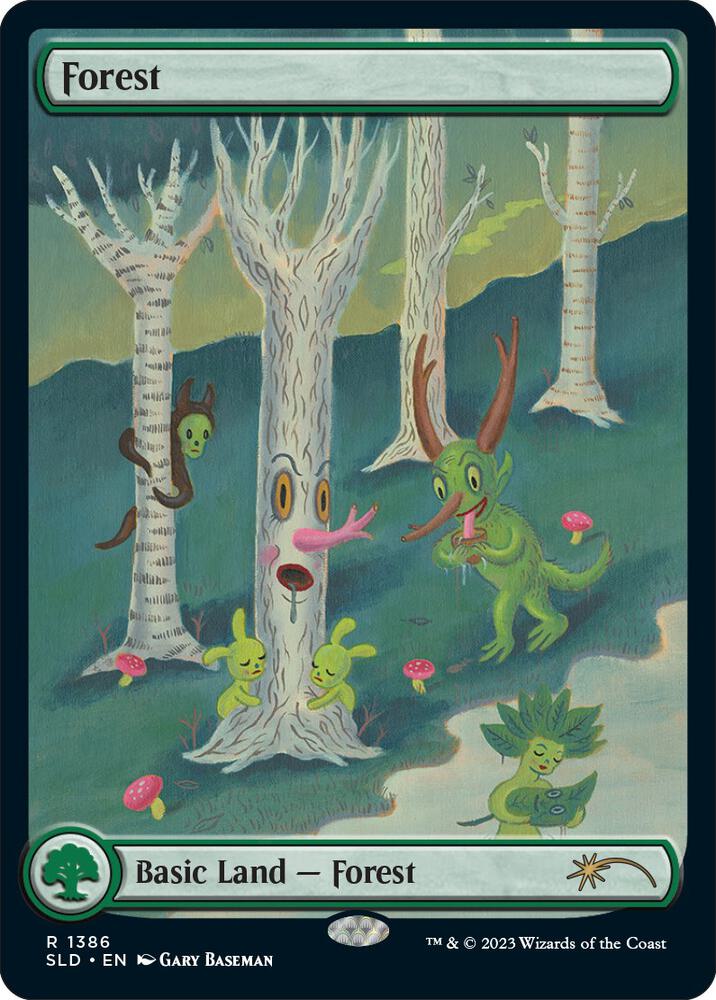 Forest 1386 card from Secret Lair Drop Series