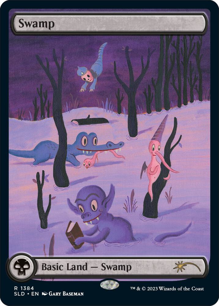 Swamp 1384 card from Secret Lair Drop Series