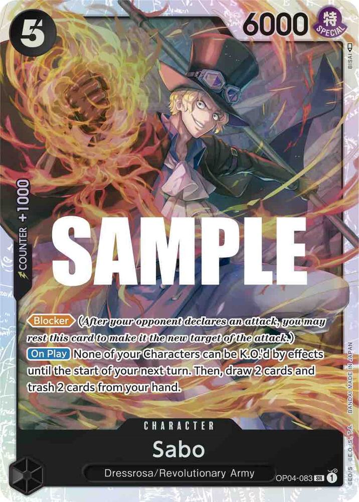 Sabo OP04-083 card from Kingdoms of Intrigue