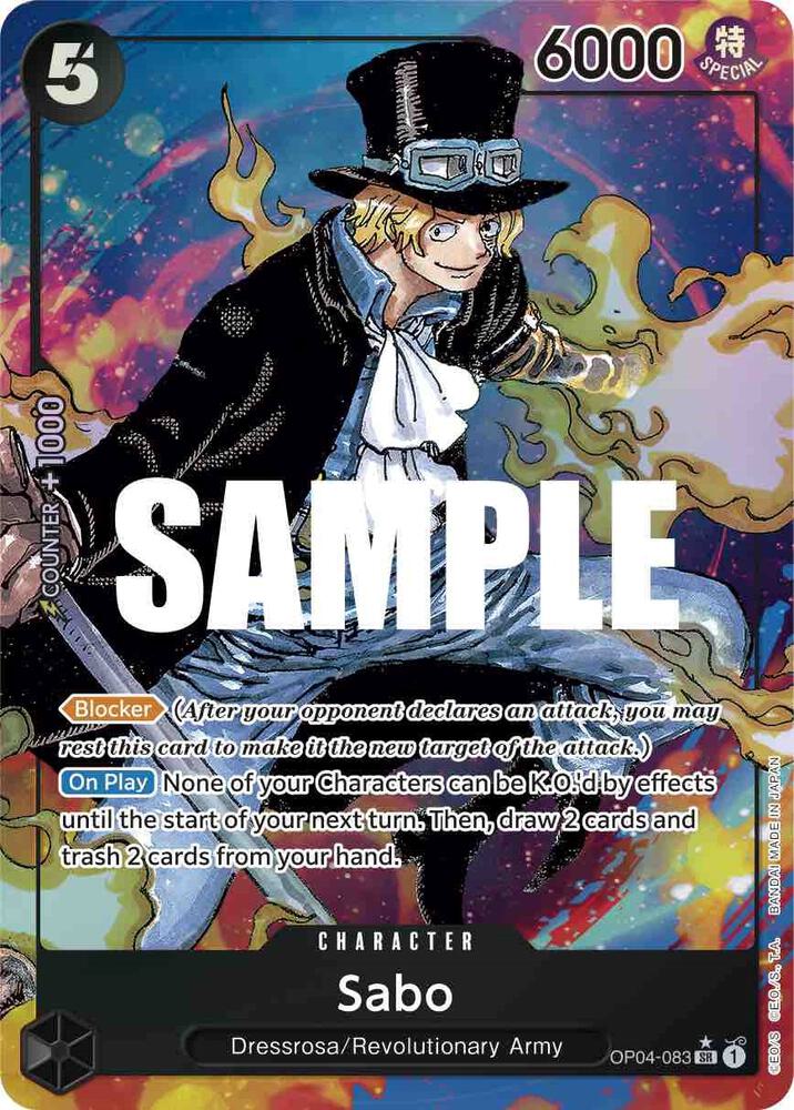 Sabo (Alternate Art) OP04-083 card from Kingdoms of Intrigue