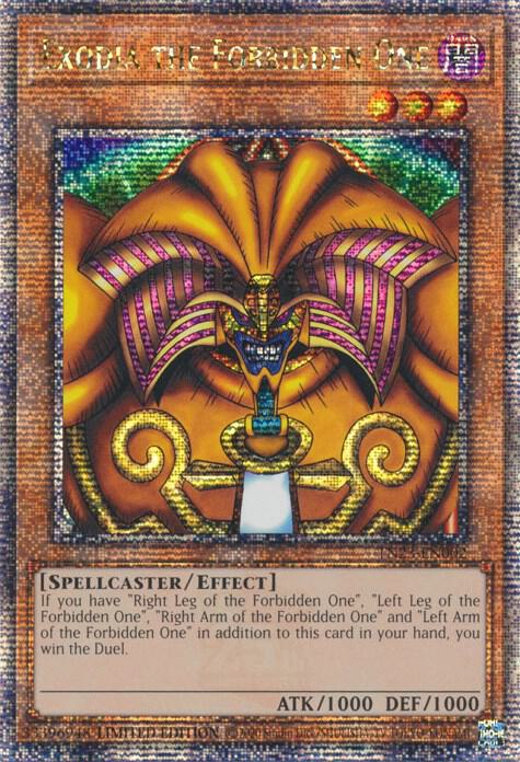 Exodia the Forbidden One (Quarter Century Secret Rare) TN23-EN002 card from 25th Anniversary Tin: Dueling Heroes