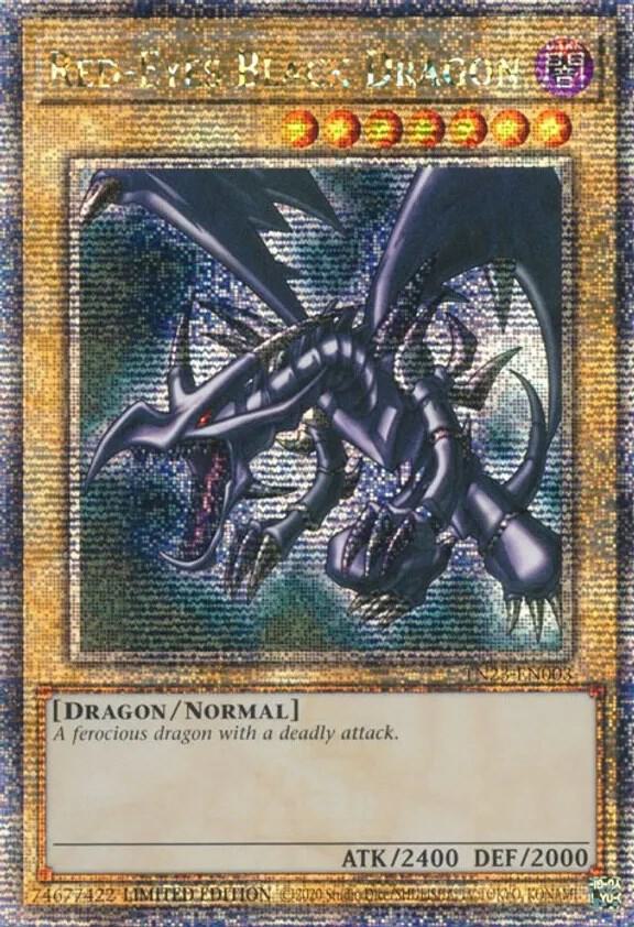 Red-Eyes Black Dragon (Quarter Century Secret Rare) TN23-EN003 card from 25th Anniversary Tin: Dueling Heroes