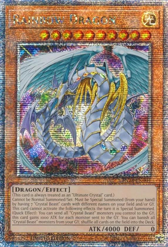 Rainbow Dragon (Quarter Century Secret Rare) TN23-EN004 card from 25th Anniversary Tin: Dueling Heroes