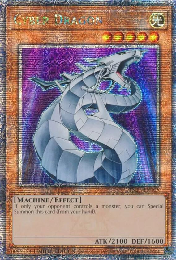 Cyber Dragon (Quarter Century Secret Rare) TN23-EN005 card from 25th Anniversary Tin: Dueling Heroes