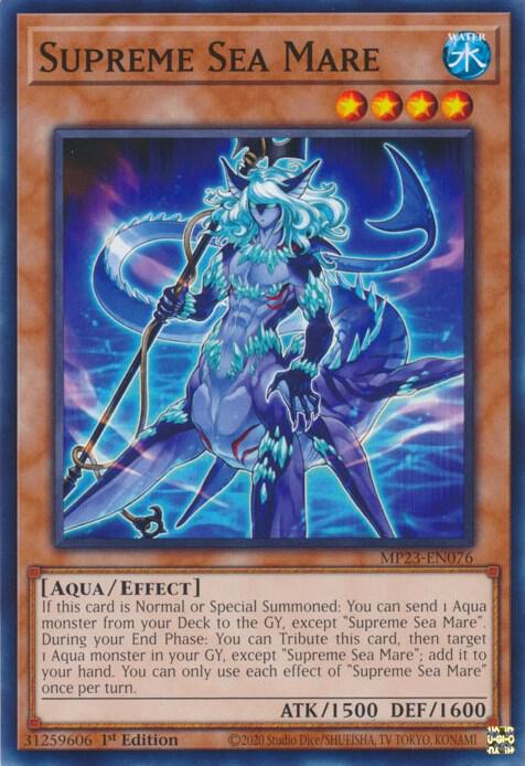Supreme Sea Mare MP23-EN076 card from 25th Anniversary Tin: Dueling Heroes Mega Pack