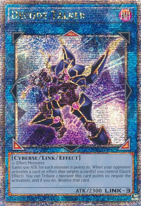 Decode Talker (Quarter Century Secret Rare) TN23-EN009 card from 25th Anniversary Tin: Dueling Heroes