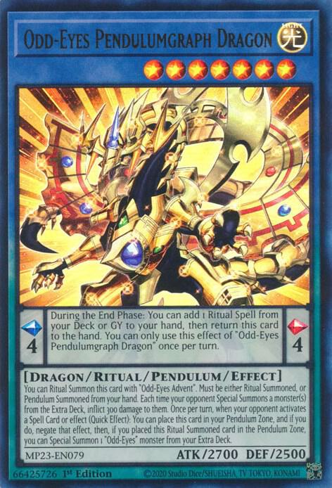 Odd-Eyes Pendulumgraph Dragon MP23-EN079 card from 25th Anniversary Tin: Dueling Heroes Mega Pack