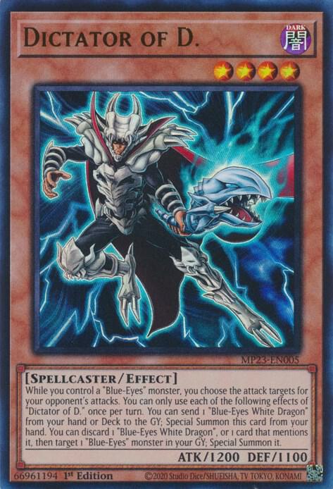 Dictator of D. MP23-EN005 card from 25th Anniversary Tin: Dueling Heroes Mega Pack