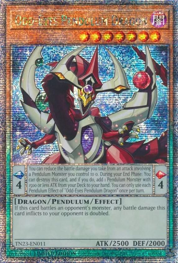 Odd-Eyes Pendulum Dragon (Quarter Century Secret Rare) TN23-EN011 card from 25th Anniversary Tin: Dueling Heroes