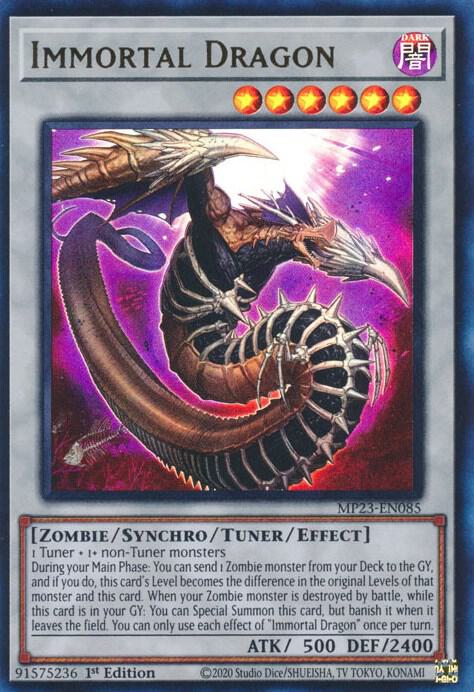 Immortal Dragon MP23-EN085 card from 25th Anniversary Tin: Dueling Heroes Mega Pack