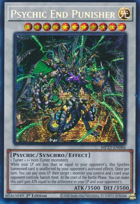 Psychic End Punisher MP23-EN086 card from 25th Anniversary Tin: Dueling Heroes Mega Pack