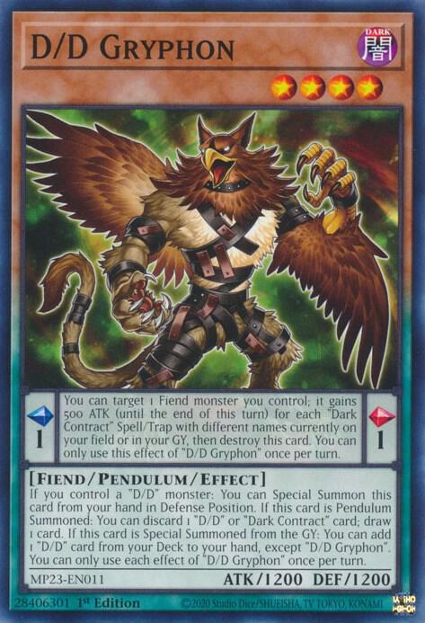 D/D Gryphon MP23-EN011 card from 25th Anniversary Tin: Dueling Heroes Mega Pack