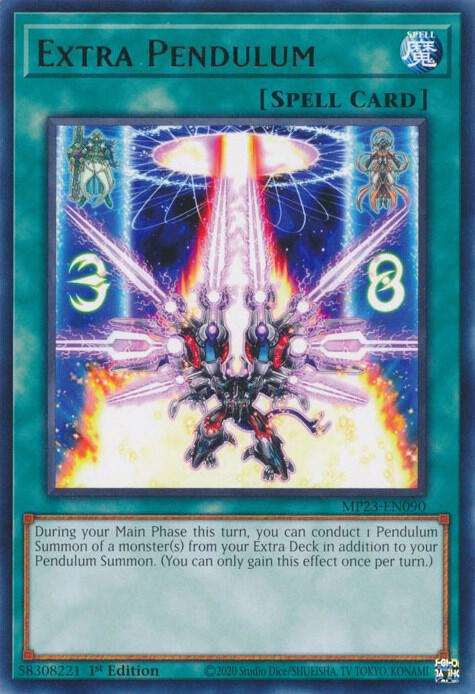 Extra Pendulum MP23-EN090 card from 25th Anniversary Tin: Dueling Heroes Mega Pack