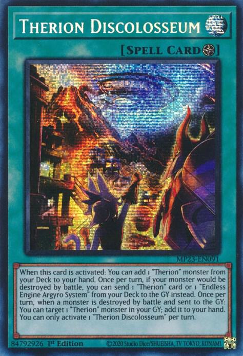 Therion Discolosseum MP23-EN091 card from 25th Anniversary Tin: Dueling Heroes Mega Pack