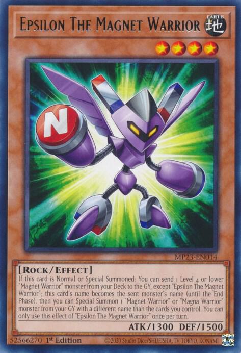 Epsilon The Magnet Warrior MP23-EN014 card from 25th Anniversary Tin: Dueling Heroes Mega Pack