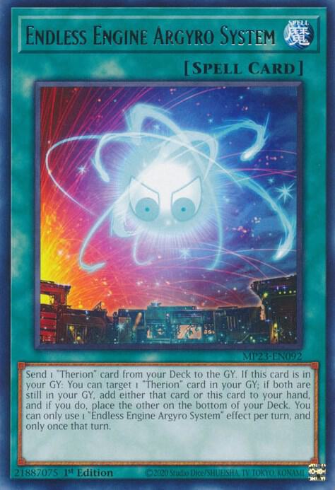 Endless Engine Argyro System MP23-EN092 card from 25th Anniversary Tin: Dueling Heroes Mega Pack