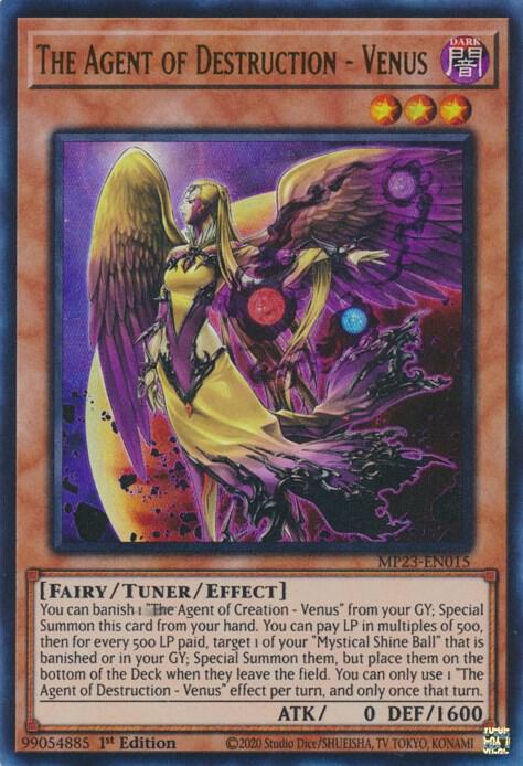 The Agent of Destruction - Venus MP23-EN015 card from 25th Anniversary Tin: Dueling Heroes Mega Pack