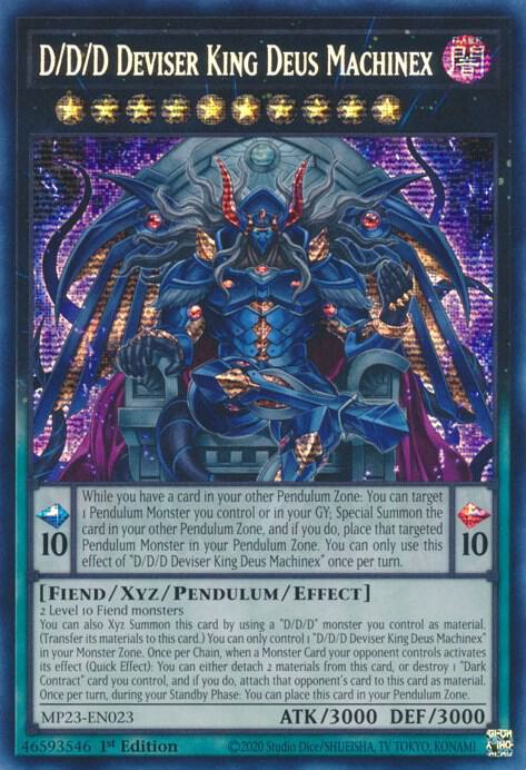 D/D/D Deviser King Deus Machinex MP23-EN023 card from 25th Anniversary Tin: Dueling Heroes Mega Pack