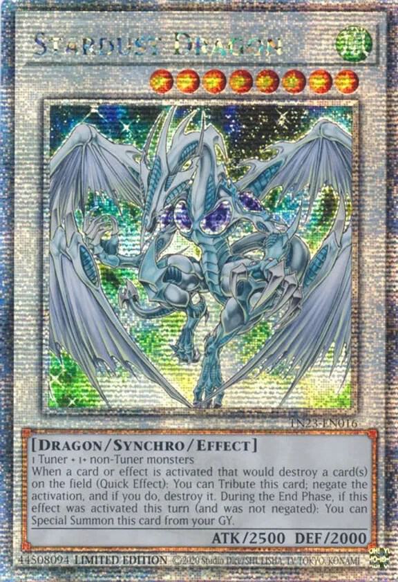 Stardust Dragon (Quarter Century Secret Rare) TN23-EN016 card from 25th Anniversary Tin: Dueling Heroes