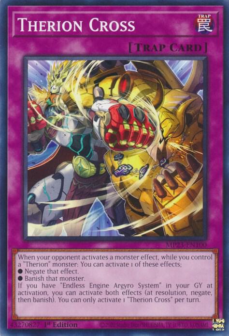 Therion Cross MP23-EN100 card from 25th Anniversary Tin: Dueling Heroes Mega Pack