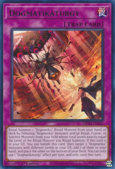 Dogmatikaturgy MP23-EN103 card from 25th Anniversary Tin: Dueling Heroes Mega Pack