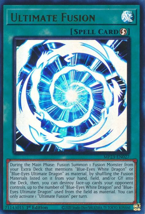 Ultimate Fusion MP23-EN027 card from 25th Anniversary Tin: Dueling Heroes Mega Pack