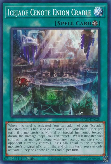 Icejade Cenote Enion Cradle MP23-EN028 card from 25th Anniversary Tin: Dueling Heroes Mega Pack