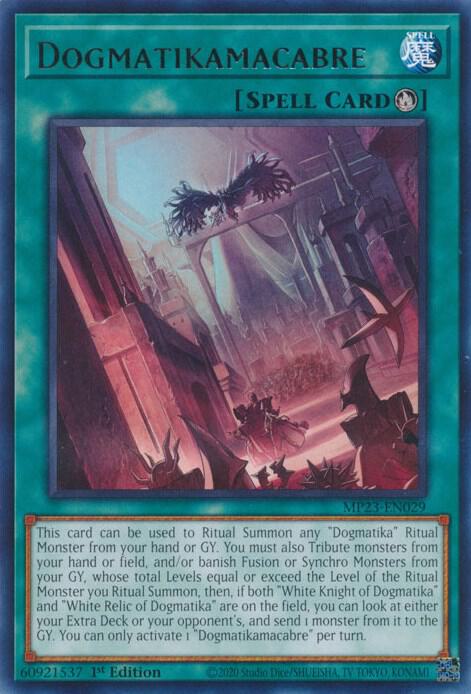 Dogmatikamacabre MP23-EN029 card from 25th Anniversary Tin: Dueling Heroes Mega Pack