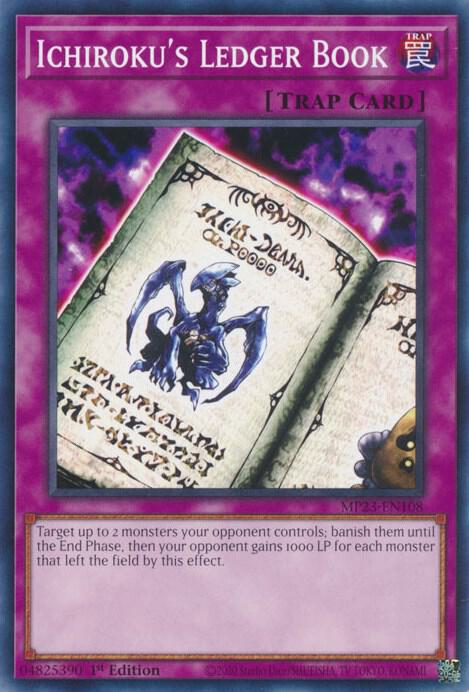 Ichiroku's Ledger Book MP23-EN108 card from 25th Anniversary Tin: Dueling Heroes Mega Pack
