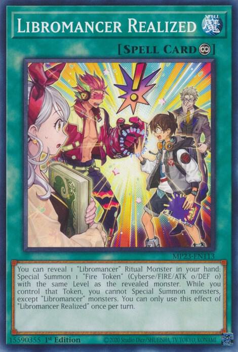 Libromancer Realized MP23-EN113 card from 25th Anniversary Tin: Dueling Heroes Mega Pack