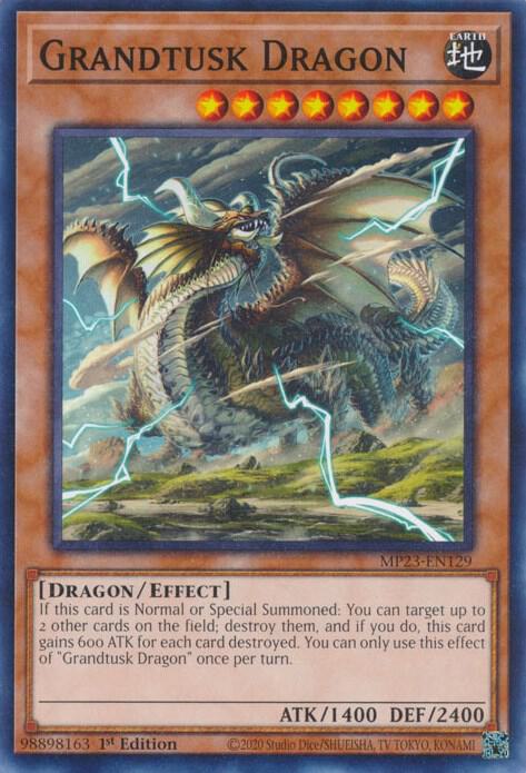 Grandtusk Dragon MP23-EN129 card from 25th Anniversary Tin: Dueling Heroes Mega Pack