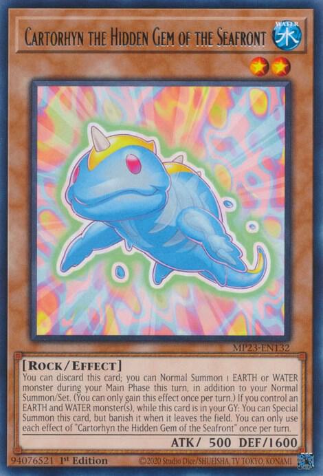 Cartorhyn the Hidden Gem of the Seafront MP23-EN132 card from 25th Anniversary Tin: Dueling Heroes Mega Pack